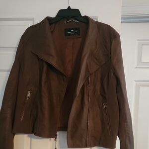 Andrew Marc Dark Brown Leather Jacket